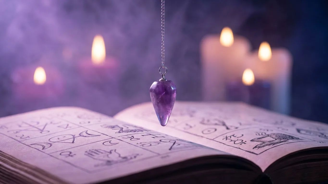Pendule divinatoire utilisé lors d une séance de voyance à distance